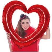 Folat Folieballon selfie hart rood (rood)