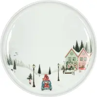 Pillivuyt Plat bord rechte rand Winter 20 cm Wit