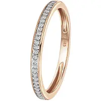 Lucardi Ring 'Chic' rose-goud / transparant