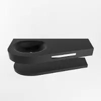 Mondiaz Riva 120cm wastafel met planchet Urban en wastafel links 1 kraangaten Urban
