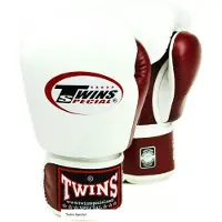 Twins special - Bokshandschoenen - BGVL 3 - Wit/Bordeaux Rood - 12 oz
