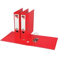 Quantore 10 x Ordner - A4 - 80mm breed - PP kunststof - rood