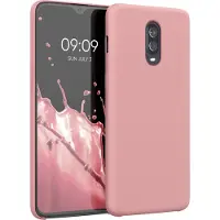 Kwmobile telefoonhoesje geschikt voor OnePlus 6T - Hoesje met siliconen coating - Smartphone case in winter roze