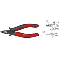 Wiha Zijkniptang Electronic smalle, spitse kop en draadklemveer zonder facet | 126mm/5" - 26813 - 26813