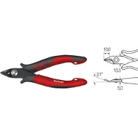 Wiha Zijkniptang Electronic brede, spitse kop zonder facet | 130mm/5 1/2" | Blisterverpakking - 27391