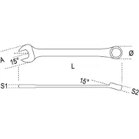 Beta Tools Steek-ringsleutel beta 17mm