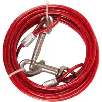 Flamingo Aanlegkabel Geplastif. Rood 3m 4mm
