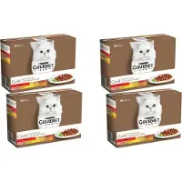 Gourmet 4x Gold Kattenvoer Nat Fijne Hapjes Multipack Rood 12 X 85 Gr
