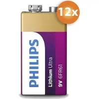 Philips Voordeelpak 12 stuks 9V Lithium batterijen