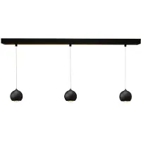 Artdelight 3-bulb pendant lamp Denver black