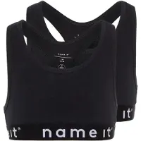 Name it Meisjes 2 pack Tanktop - Black - Maat 146-152