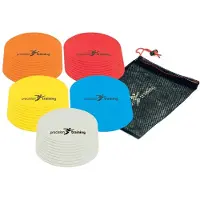 Precision veldmarkering rond 21 cm rubber geel 10 stuks