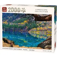 King Puzzel 2000 Stukjes (96 x 68 cm) - Jiuzhaigou National Park China - Legpuzzel Landschap