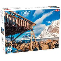 Tactic Fish on the Racks – Puzzel – 1000 stukjes – Scandinavisch Kustleven – Strak en Rustgevend Ontwerp – Hoogwaardige Scandinavische Kwaliteit