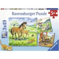 Ravensburger puzzel Knuffeltijd - 3x49 stukjes - kinderpuzzel