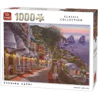 King Puzzel - Capri Evening - 1000 stukjes - Kleur: wit