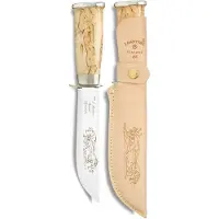 Marttiini Lapp 255010 Stainless, Curly Birch, vaststaand mes