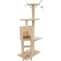 Huismerk Premium Katten Krab Toren Beige - 45 x 30 x 110 CM