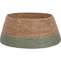House of Seasons Kerstboomrok - H26 x Ø58 cm - Zeegras - Groen
