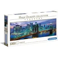Clementoni - Puzzel - 1000 Stukjes - Panorama New York Brooklyn Bridge - Puzzel Voor Volwassenen