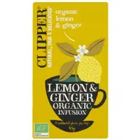 Clipper thee Lemon & Ginger 4 x 20 - (4 pakjes van 20 theezakjes, totaal 80 theezakjes)
