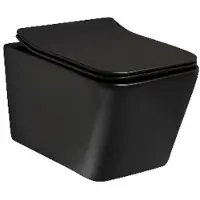 Kerra Tinos randloos toilet met softclose zitting zwart mat