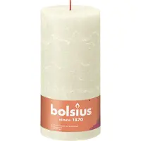 Bolsius 4 stuks ivoor rustiek stompkaarsen 200/100 (125 uur) Eco Shine Soft Pearl