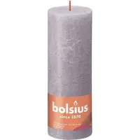 Bolsius 4 stuks paars rustiek stompkaarsen 190/68 (85 uur) Eco Shine Frosted Lavender