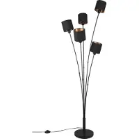 Reality Vloerlamp Tommy 5-lichts zwart