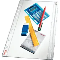 Esselte Meervoudig Geperforeerd Pvc A4 Plastic Hoesje 5 Eenheden Transparant