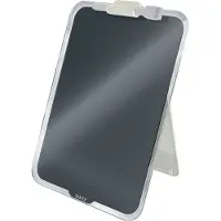 Leitz Cosy Beschrijfbare Glassboard Voor Bureau - Clipboard a4 Formaat - Glazen Memobord Inclusief Inclusief Pennenhouder En Minimarker Met Wisser - Fluweel Grijs
