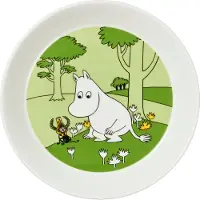 Arabia Moomin Plate 19 Cm Moomintroll Grassgreen - Koffiekopjes Porselein White - 1027441