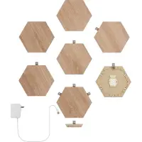 Nanoleaf Elements Wood Look Hexagons Starter Kit 7-Pack
