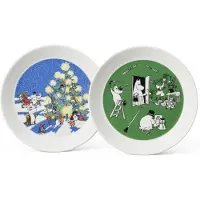 Arabia Tekening & kerstbord Moomin 2-delig Ø19 cm