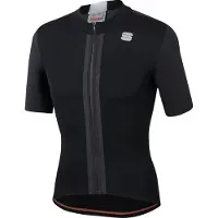 Sportful Fietsshirt Men Strike Short Sleeve Jersey Black White-M
