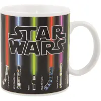 Paladone Star Wars, Lightsaber warmteveranderende Mok – Disney, onthult lightsabers bij warme drank, cadeau voor Star Wars- en Mandalorian‑fans, 295 ml, Officieel gelicentieerd -