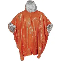 Trimm - nood poncho - oranje - eenzijdig gecoat met aluminium