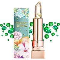 Glamfox Fleurissant Lipstick / Lip Glow Emerald Flower Lippenstift met Emerald Flower 24K goudpoeder Echte bloem Glanzend en kristalachtig uiterlijk Chique en romantische sensatie New Collection