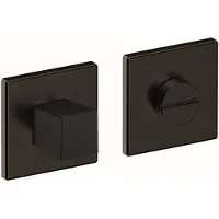 Hardbrass Shuffle toilet-/badkamersluiting vierkant dun 4mm - zwart