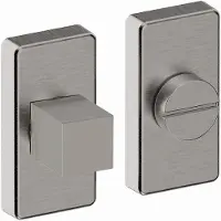 Hardbrass Shuffle toilet-/badkamersluiting rechthoek - RVS