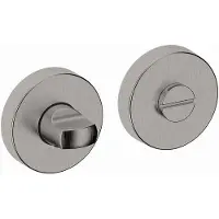 Hardbrass Shuffle toilet-/badkamersluiting rond - RVS
