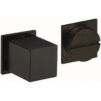 Hardbrass Shuffle toilet-/badkamersluiting minimal 2mm vierkant - zwart