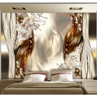 Karo-art 196cm X 140cm - Zelfklevend fotobehang - Etherische glans, 8 maten, premium print