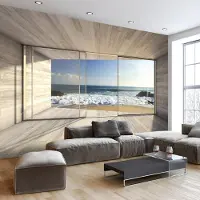 Karo-art 441cm X 315cm - Zelfklevend fotobehang - Droom van een zee , Premium Print