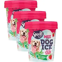 Smoofl Honden IJs - Hondensnacks - 3 x 160 g Aardbei IJs