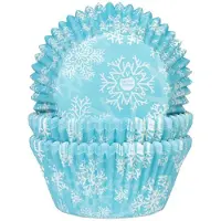 Cake Supplies Cupcakevormpjes - IJskristal Blauw (Frozen) - 50x33mm - 50 stuks