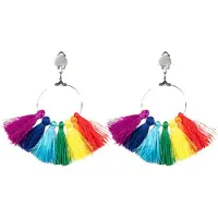Boland Oorbellen regenboog waaier | pride (multi)