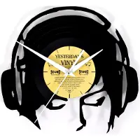 Yesterday's Vinyl Koptelefoon wandklok
