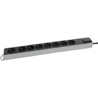 Profile 8V Stekkerdoos met schakelaar + OSB 3m Zwart