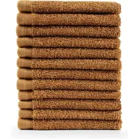 Blumtal Terry Handdoeken Set - 12 x Gezichts Handdoekje - 30 x 30 cm - Pompoen